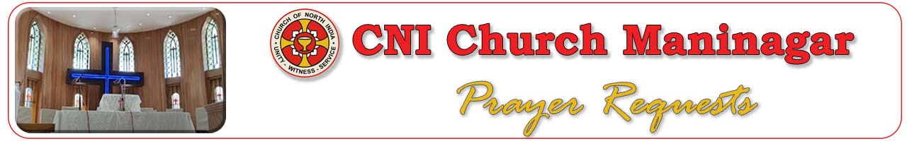 CNI Maninagar Prayer Request Banner